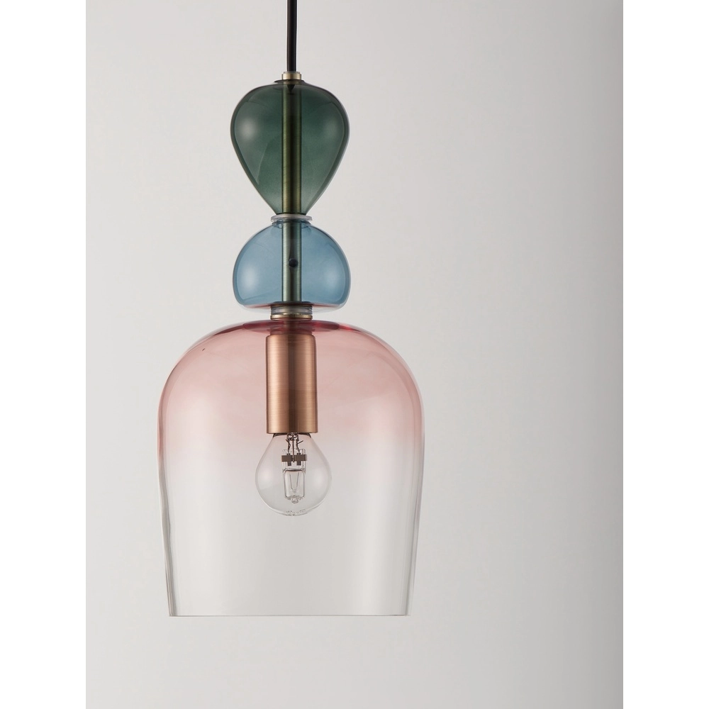 Colored pendant lamp Murano pink