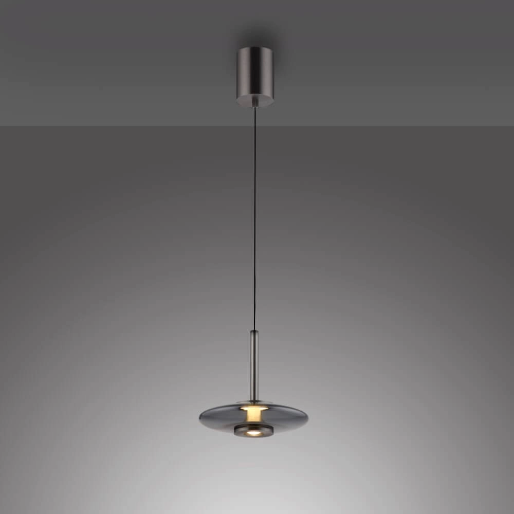 Design hanging lamp Pure Vitrum gray Paul Neuhaus 4012248383957