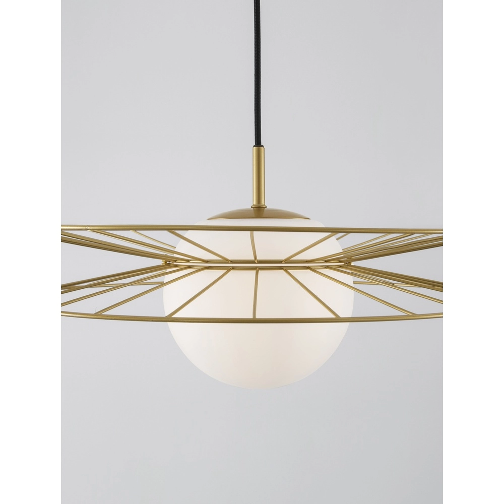 Golden pendant lamp Ellery Ø 45cm Lyora 5212017435286