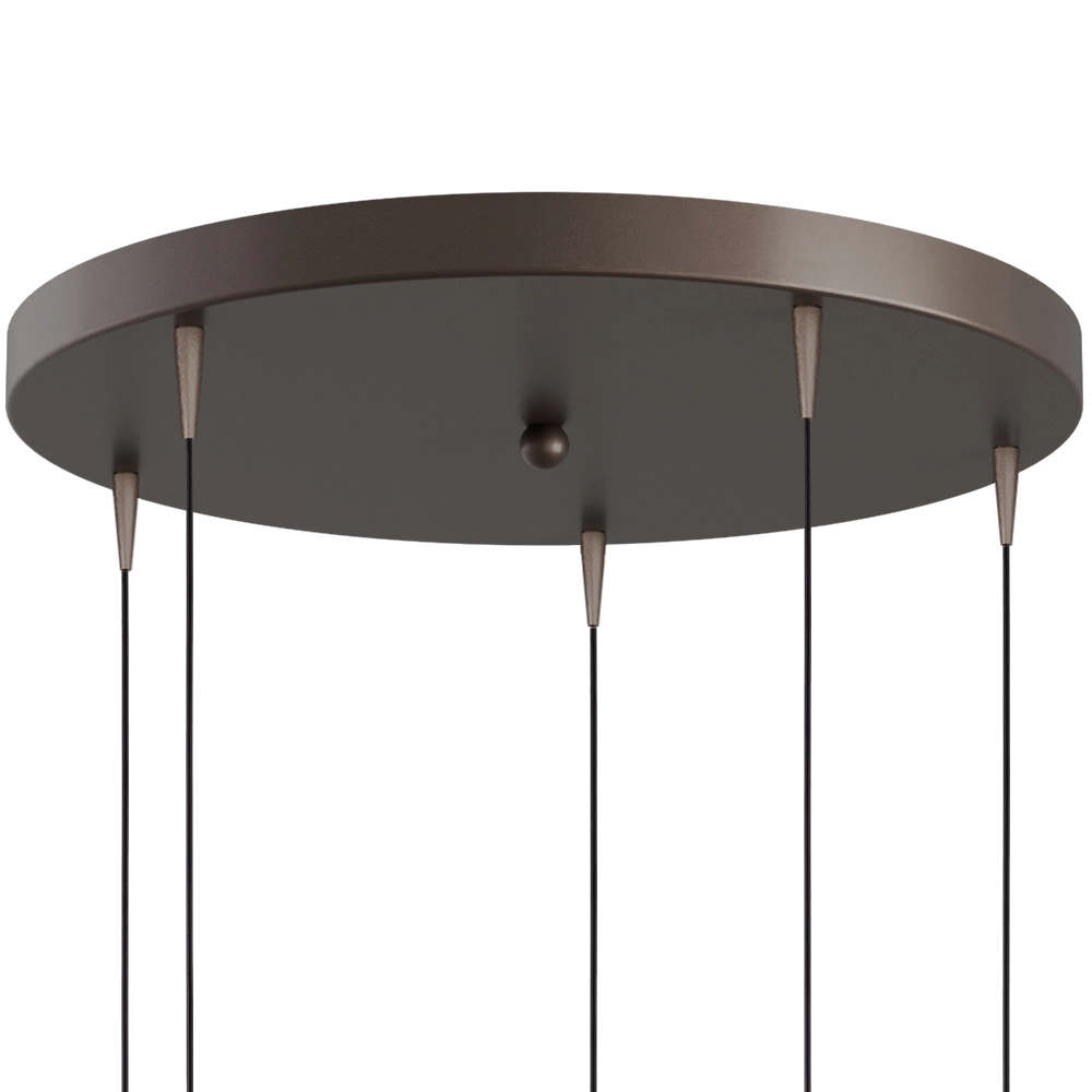 5-light pendant lamp Scala Ø 50cm cocoa brown Masterlight 8718121376356
