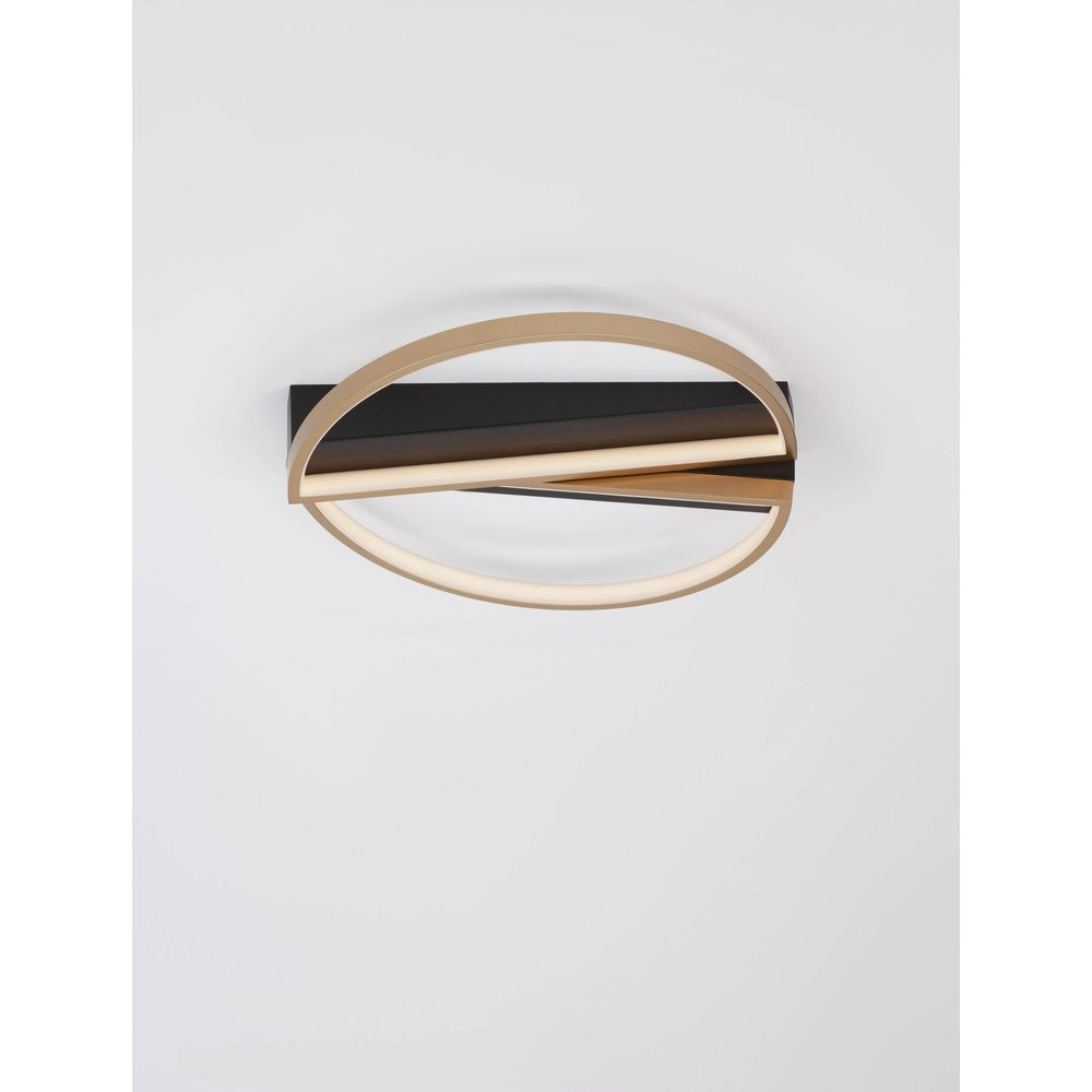Design ceiling lamp Elize black with gold Ø 43,2cm