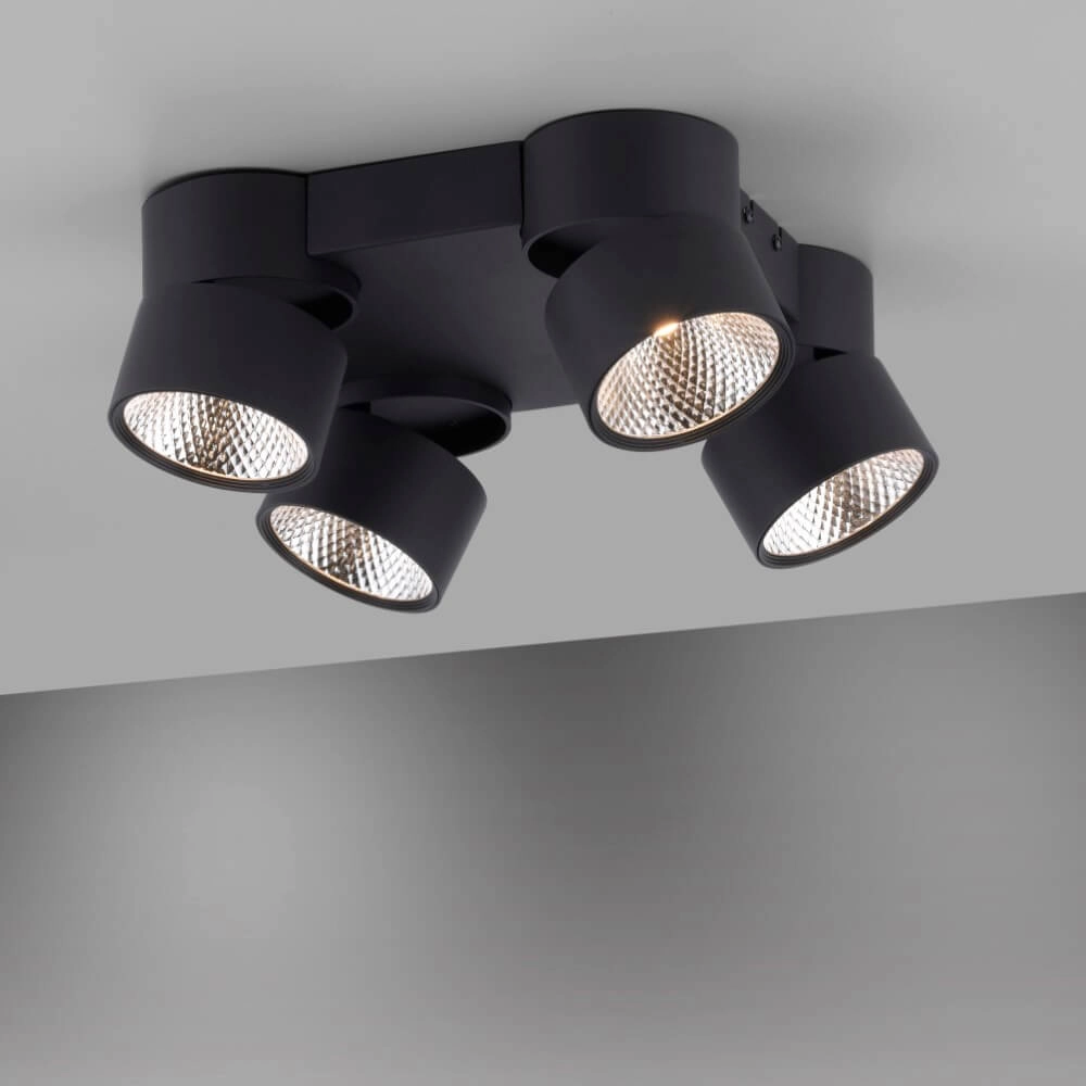 Ceiling lamp Pure Nola 4-light black Paul Neuhaus 4012248372012