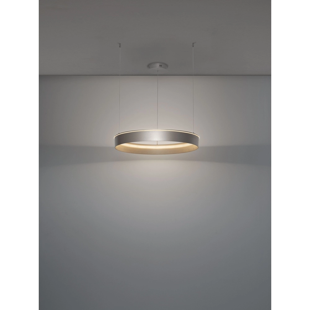 Modern pendant lamp Olivia nickel Ø 78cm Lyora 5212017494221