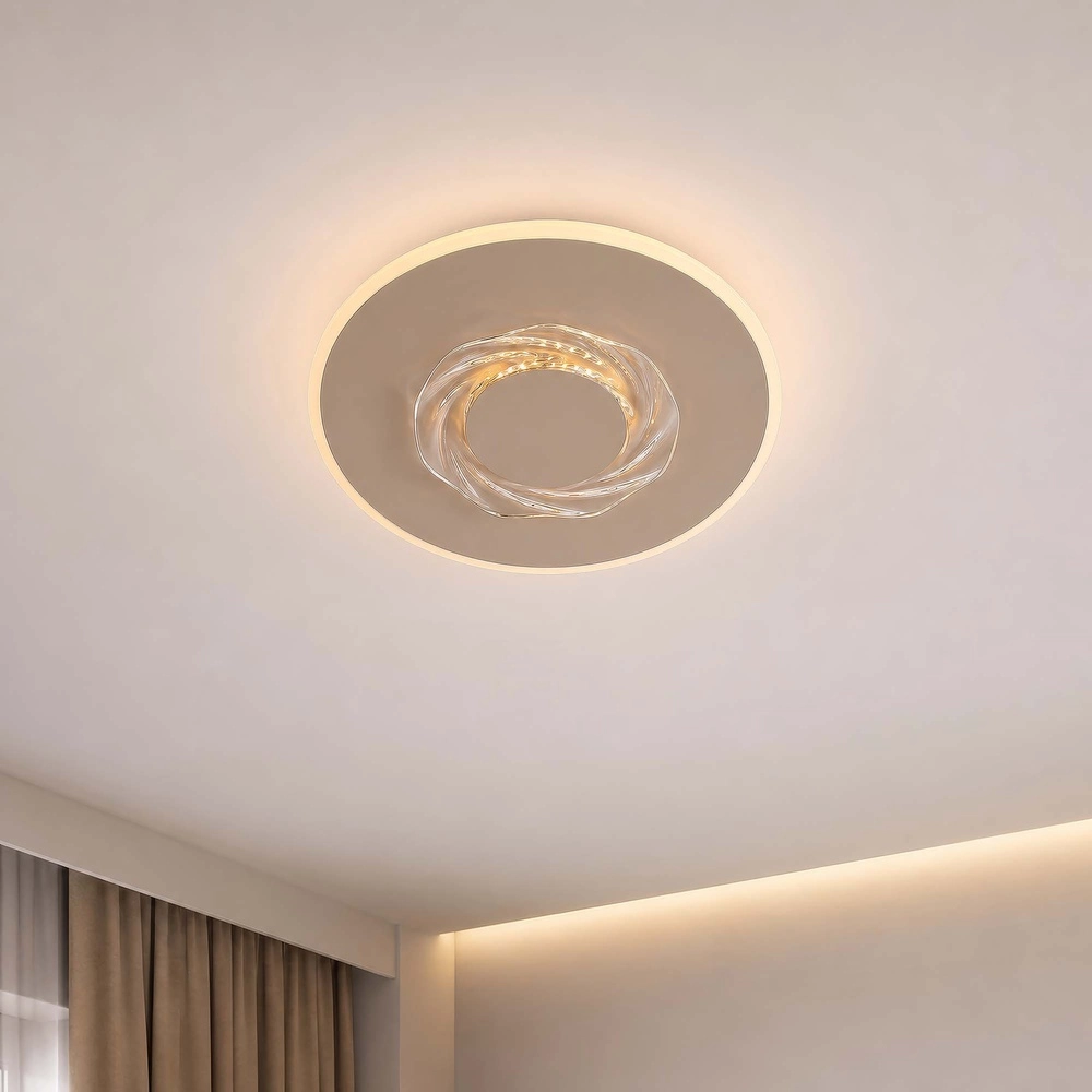 Modern ceiling light Wreath sand brown