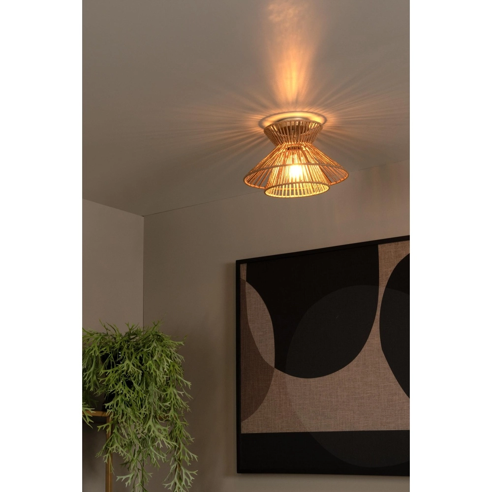 Ceiling lamp Tasman rattan Ø 32cm Lucide 5411212105974