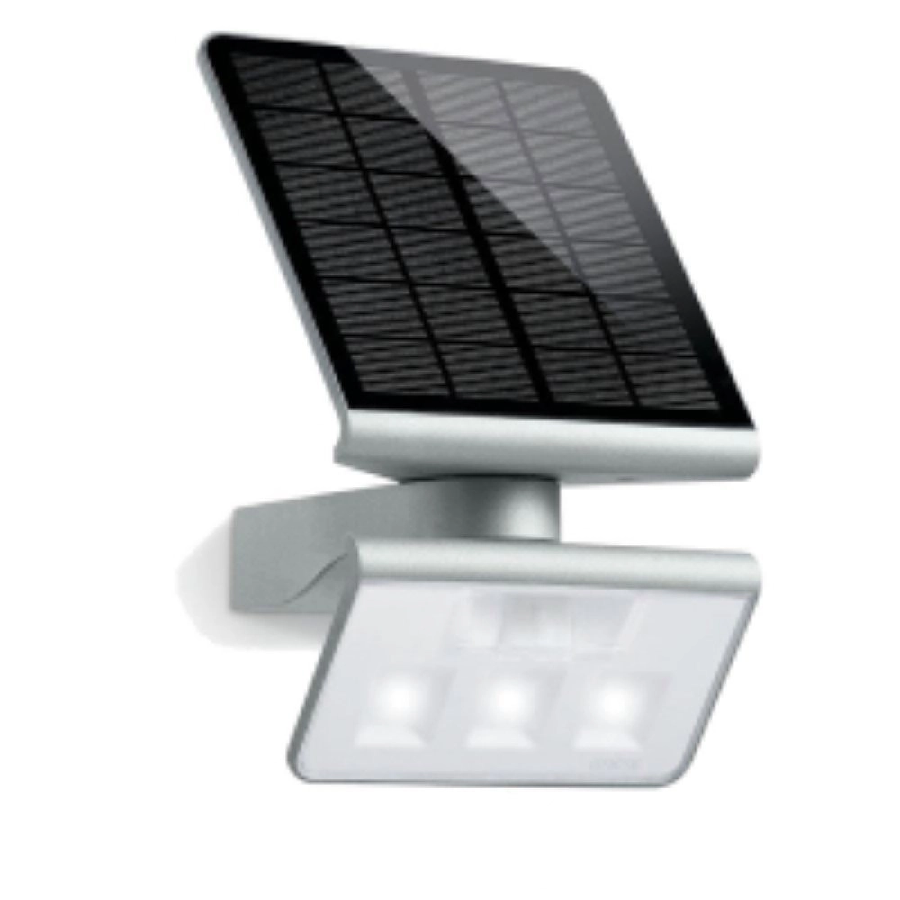 Solar wall light with sensor X Solar L-S silver grey