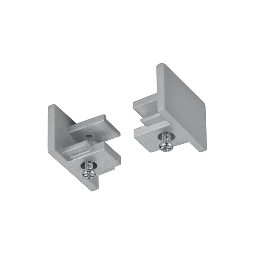End cap grey Duoline for 2-phase track lighting