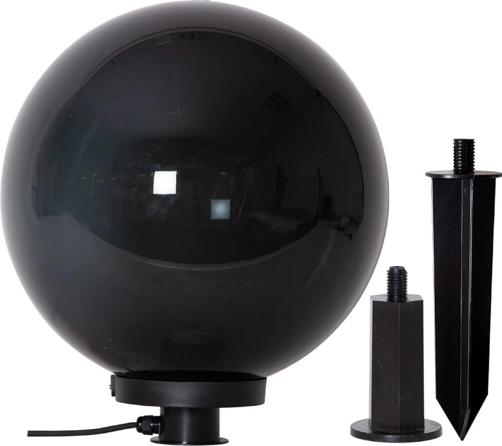 Globe lamp with spike Monterollo Smoke Ø 40cm