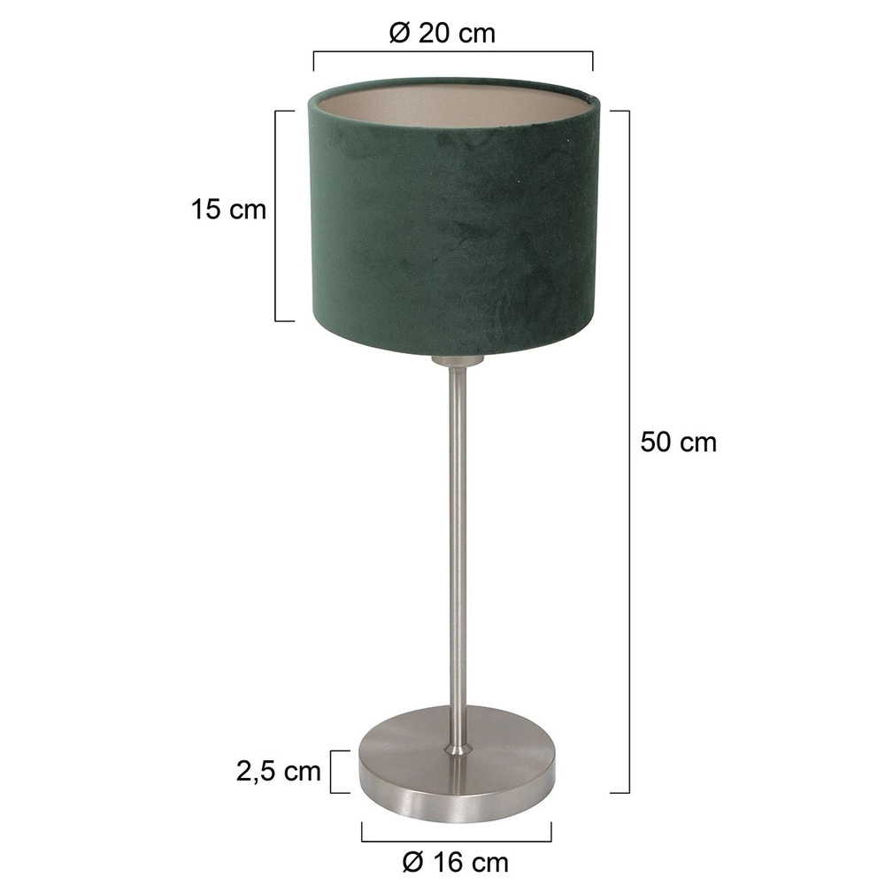 Table lamp Noor with green hood Steinhauer 8712746182101