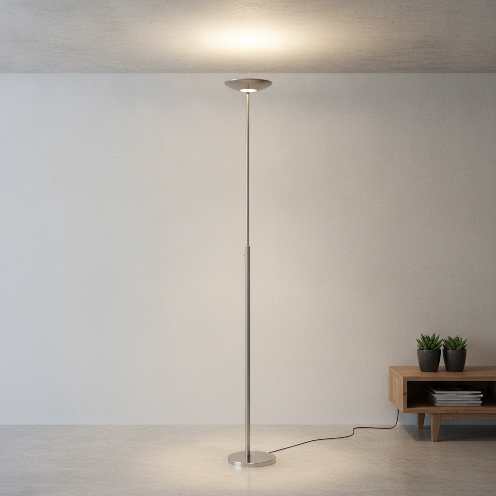 Classic floor lamp Geneva nickel Ø 23cm