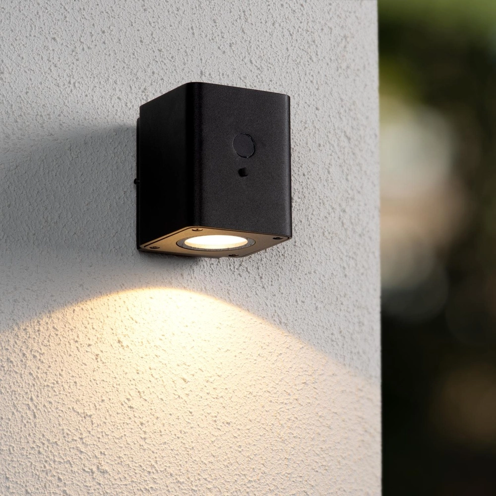 Solar wall light Ramin Black Lucide 5411212152138