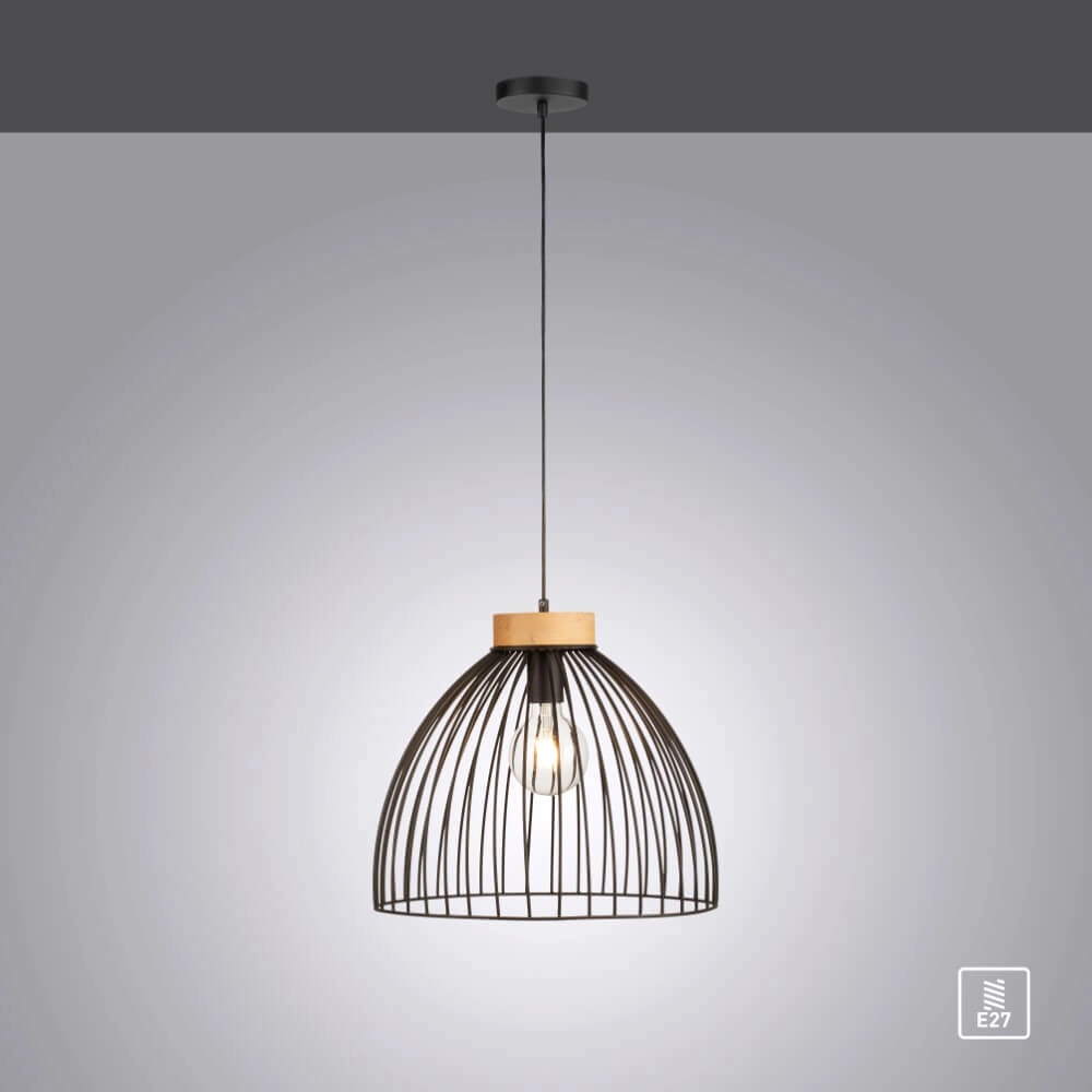Pendant lamp Lami black Just Light 4043689982768