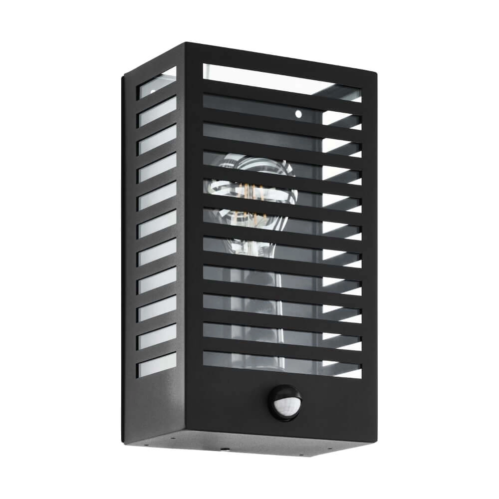Black outdoor lamp Alamonte 3 with sensor