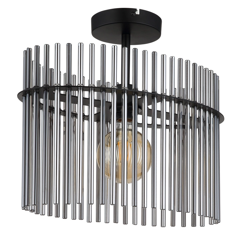 Ceiling lamp Gorley Single black with glass rods Globo 9007371525621