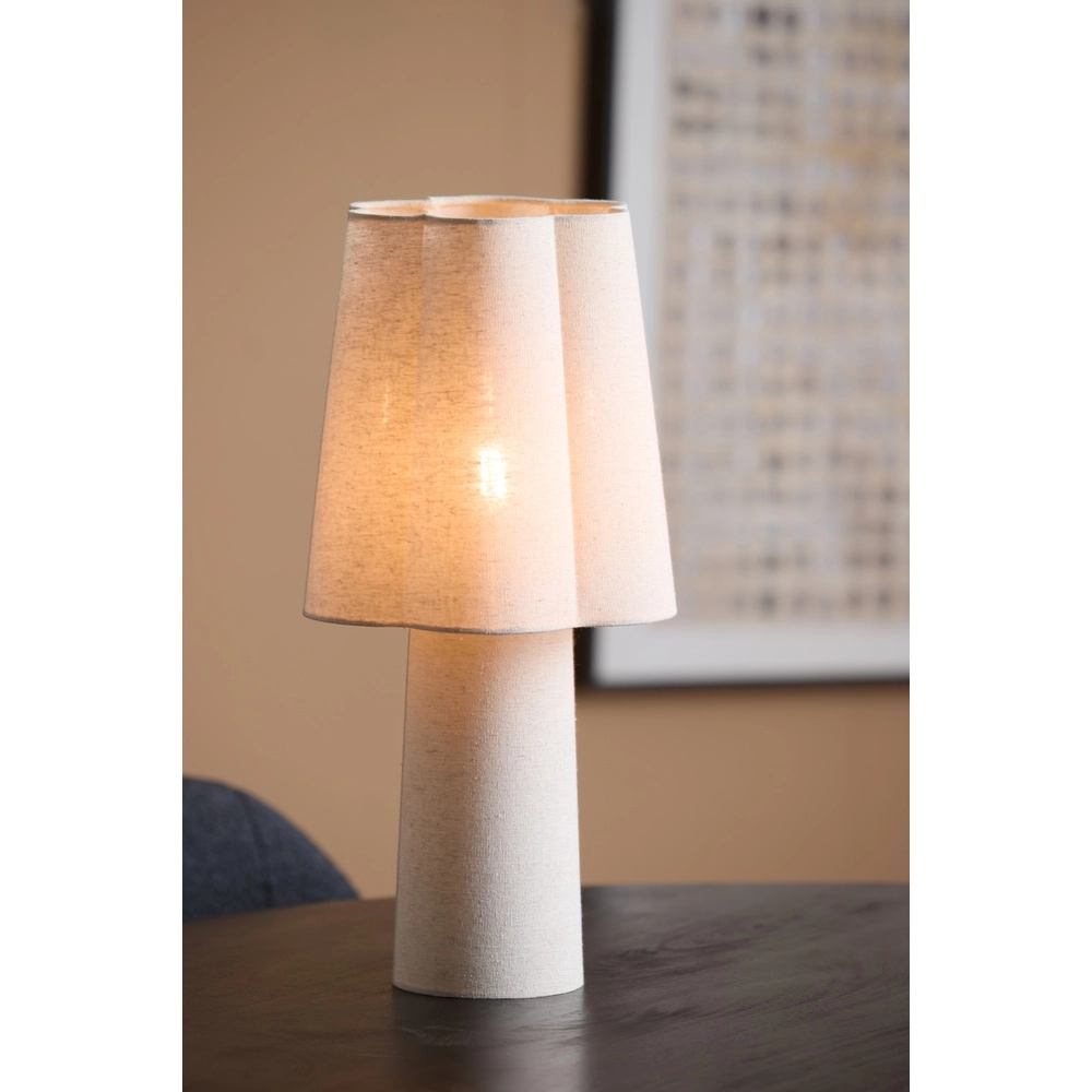 Table lamp Musaby Organic shape - Natural linen Light & Living 8717807784249