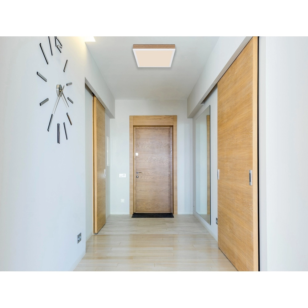Design ceiling lamp Doro 30 x 30cm wood Globo 9007371457151