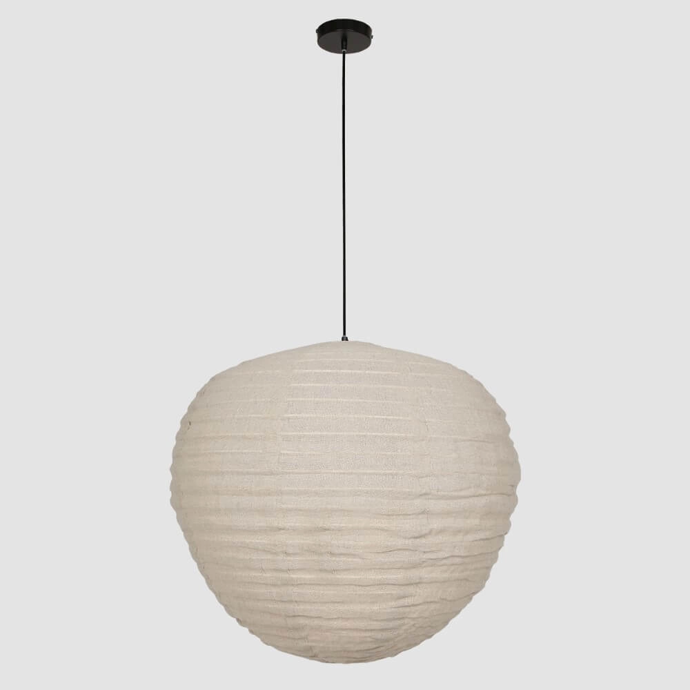Pendant lamp Bangalore Ø 70cm black with light brown Steinhauer 8712746127935