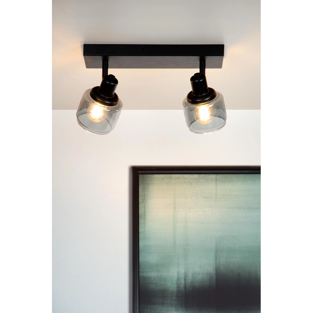 Ceiling lamp Bjorn 2-light black Lucide 5411212771230
