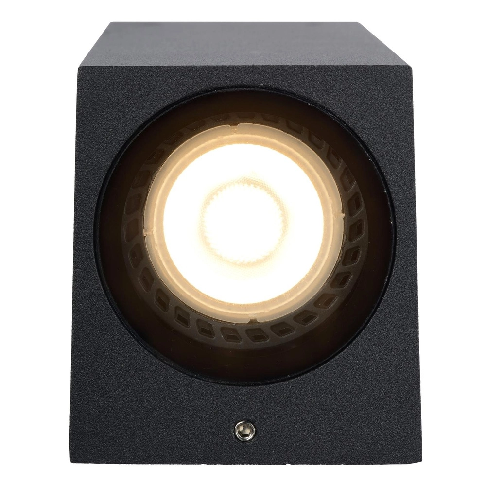 Design wall spot Zaro IP44 single black Lucide 5411212690043