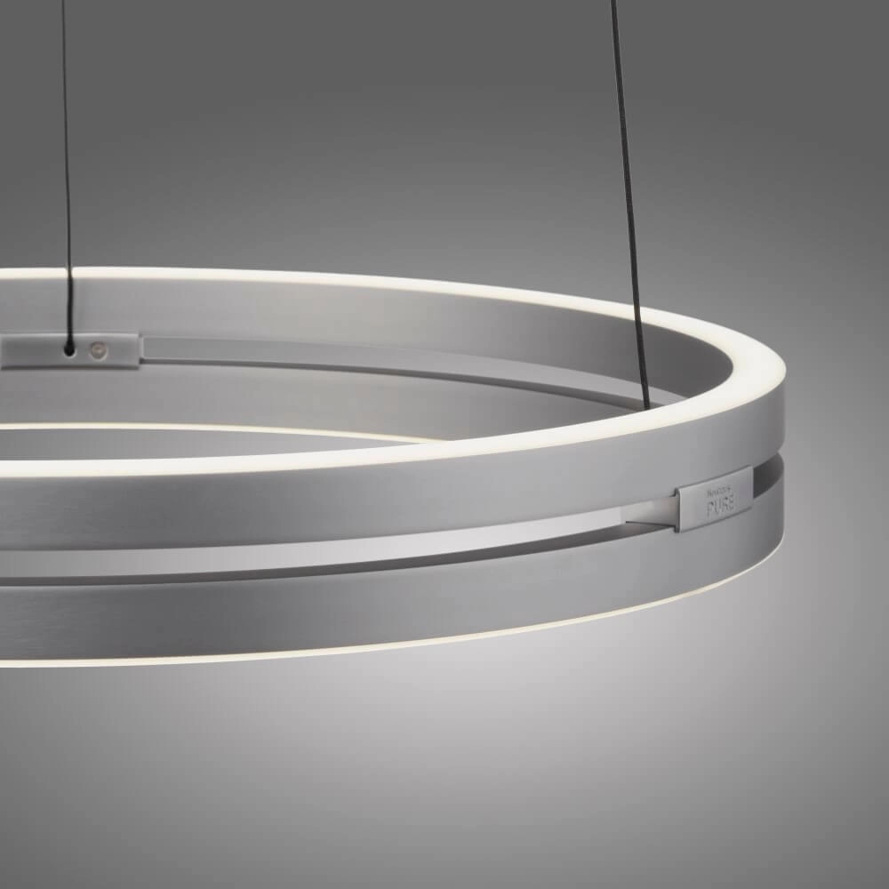 Sleek hanging lamp Pure E-Loop aluminum Paul Neuhaus 4012248372272