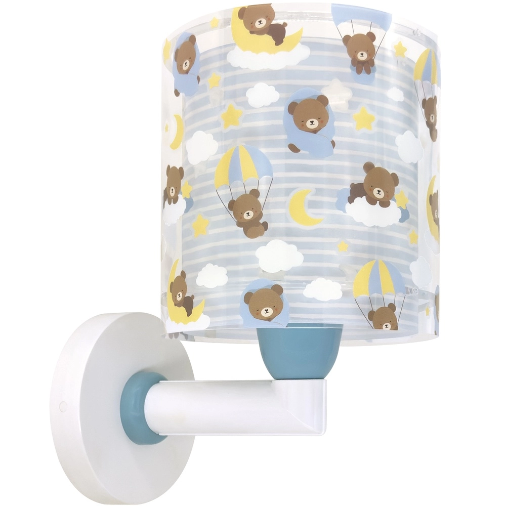 Children's room wall lamp Baby Teddy blue