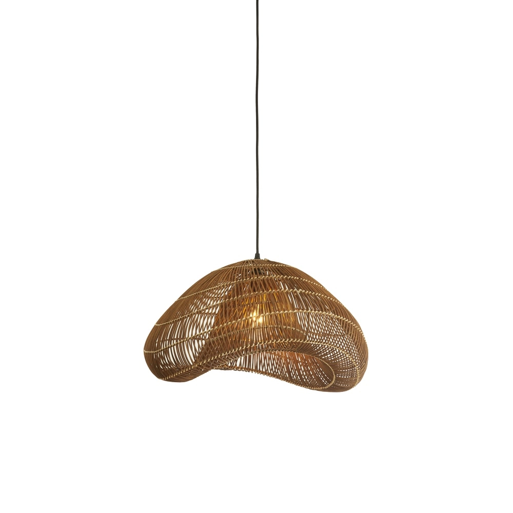 Rattan pendant lamp Janzur Ø 54cm - dark brown Light & Living 8717807820558
