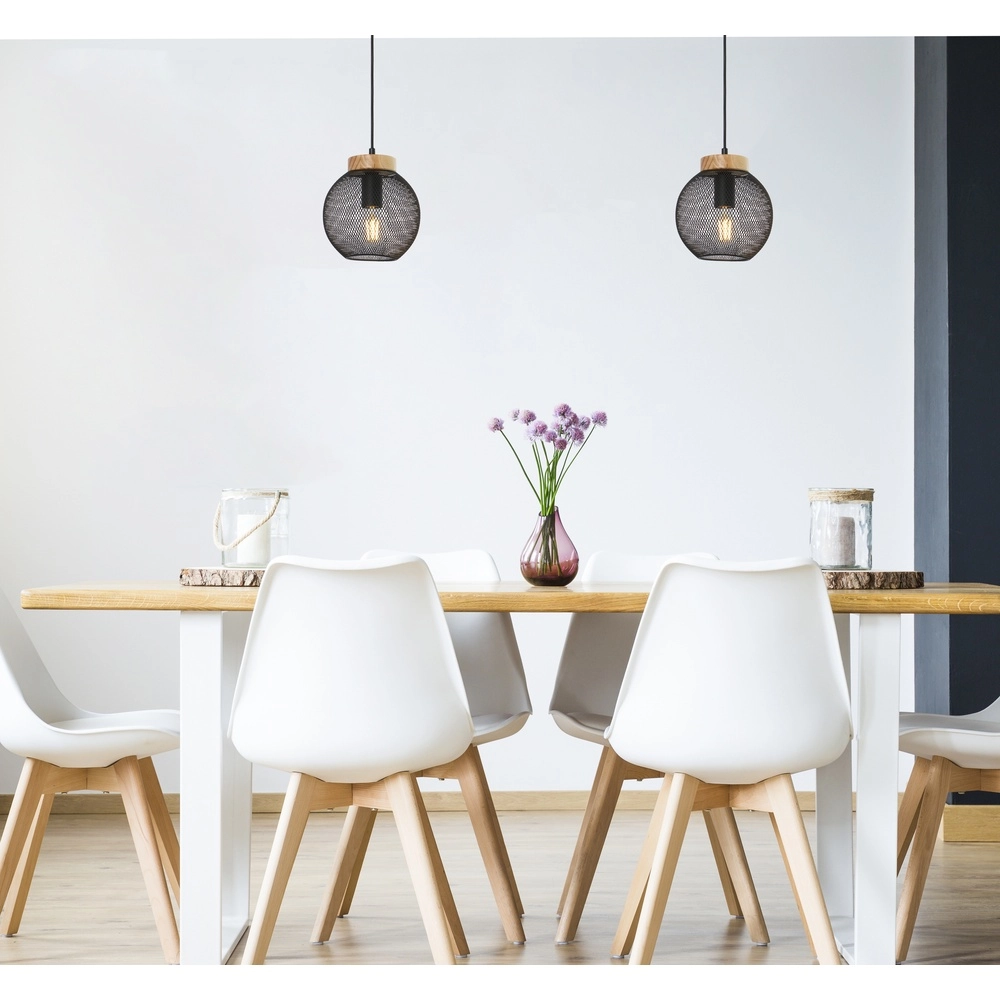 Pendant lamp Pablo Black Mesh Globo 9007371423552