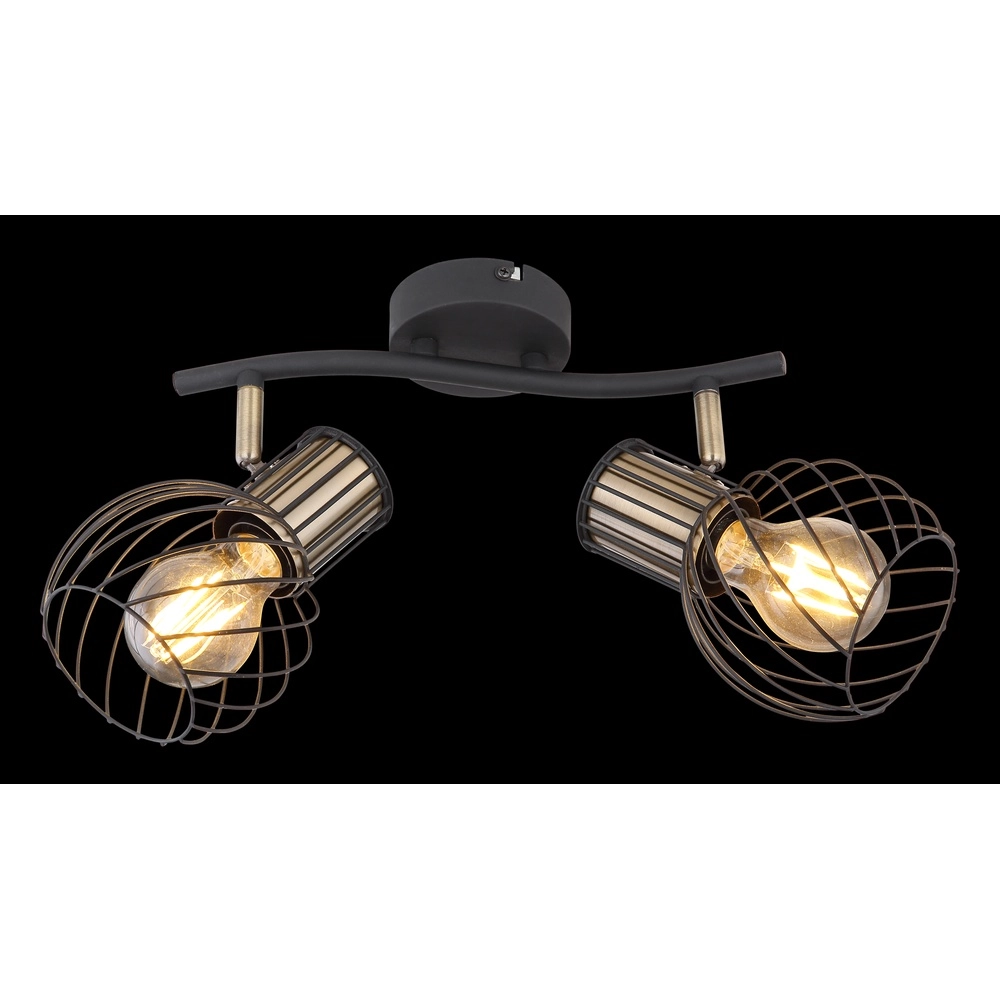 Ceiling lamp Argusto 2-light black Globo 9007371390717