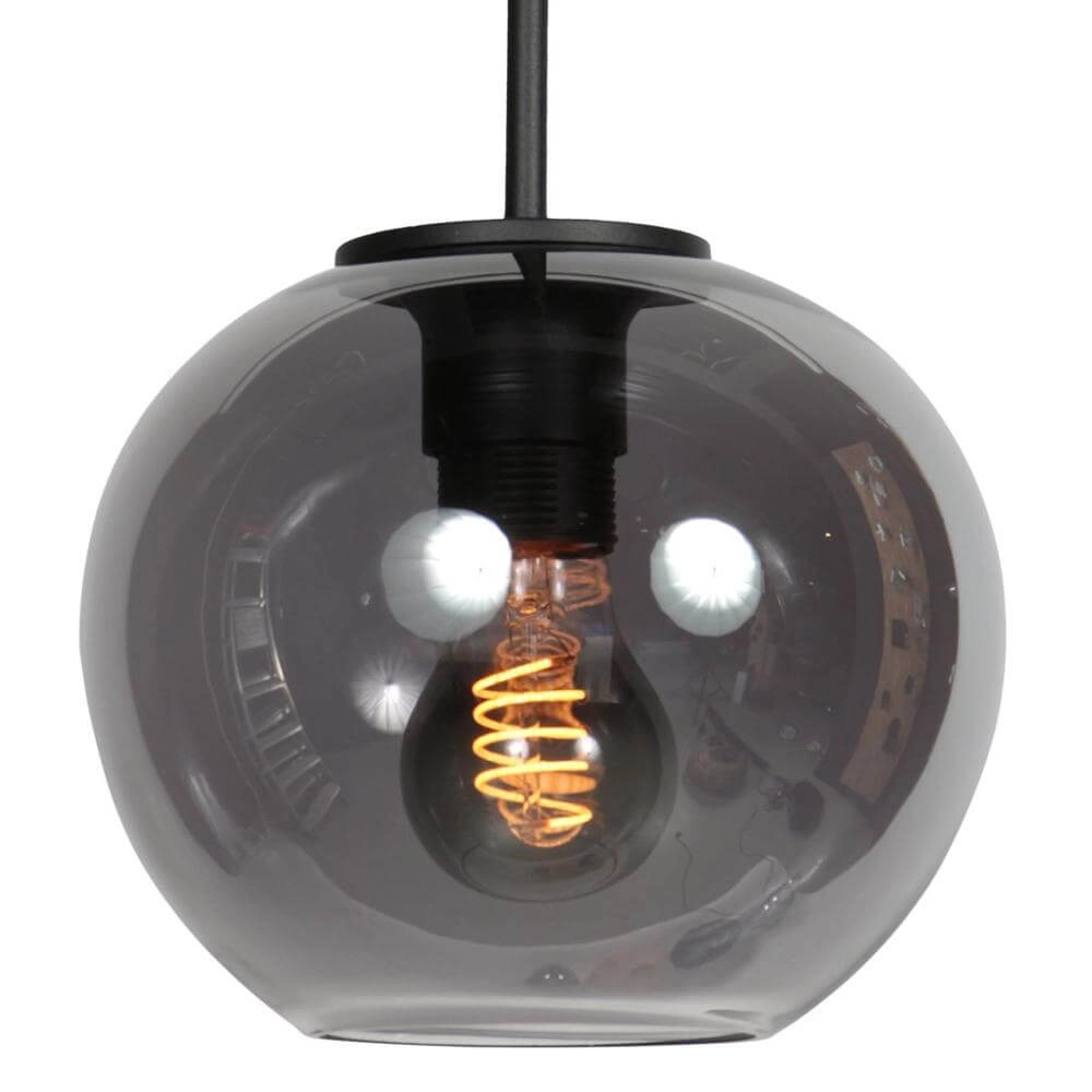 Pendant lamp HaloSwap with 1 ball of smoke glass Ø 20cm Steinhauer 8712746179736