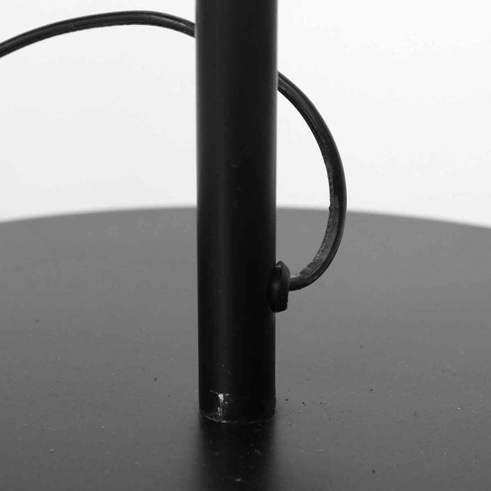 Floor lamp black Bloeba with straw-coloured hood Steinhauer 8712746177039
