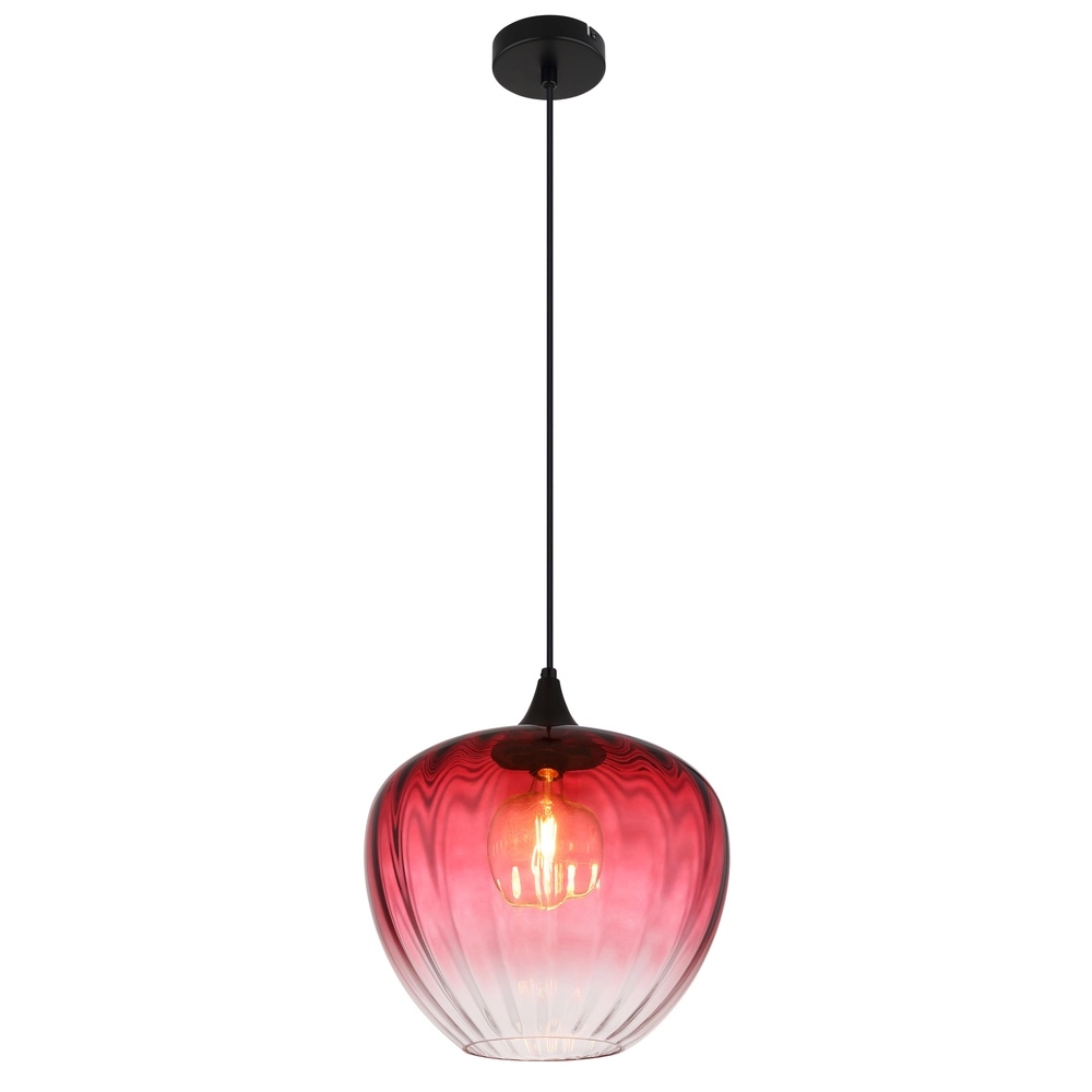 Pendant lamp Sander red glass