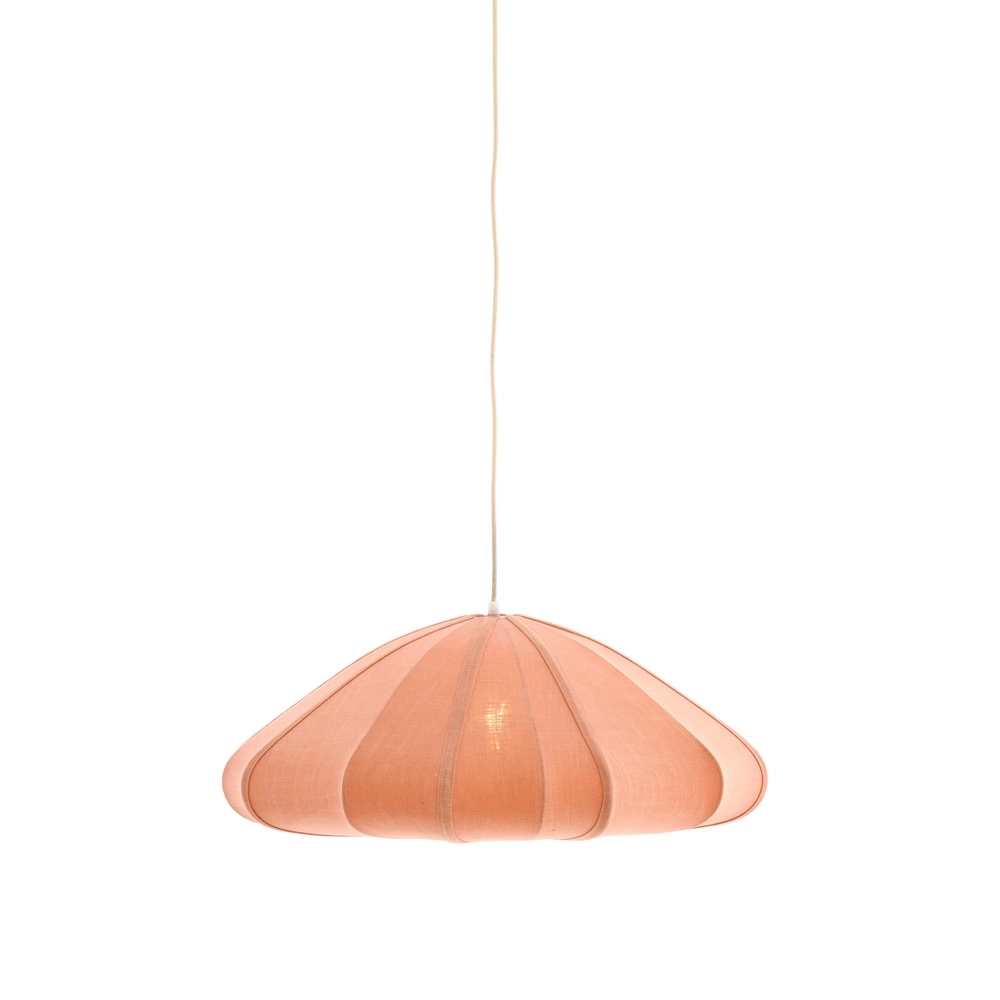 Fabric pendant lamp Cesano Ø 64cm - light pink Light & Living 8717807779320