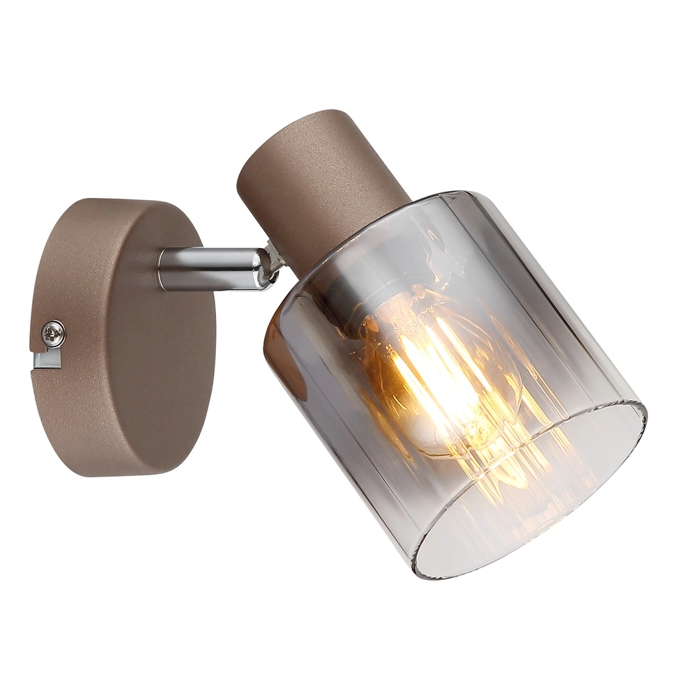 Wall lamp Walton coffee brown