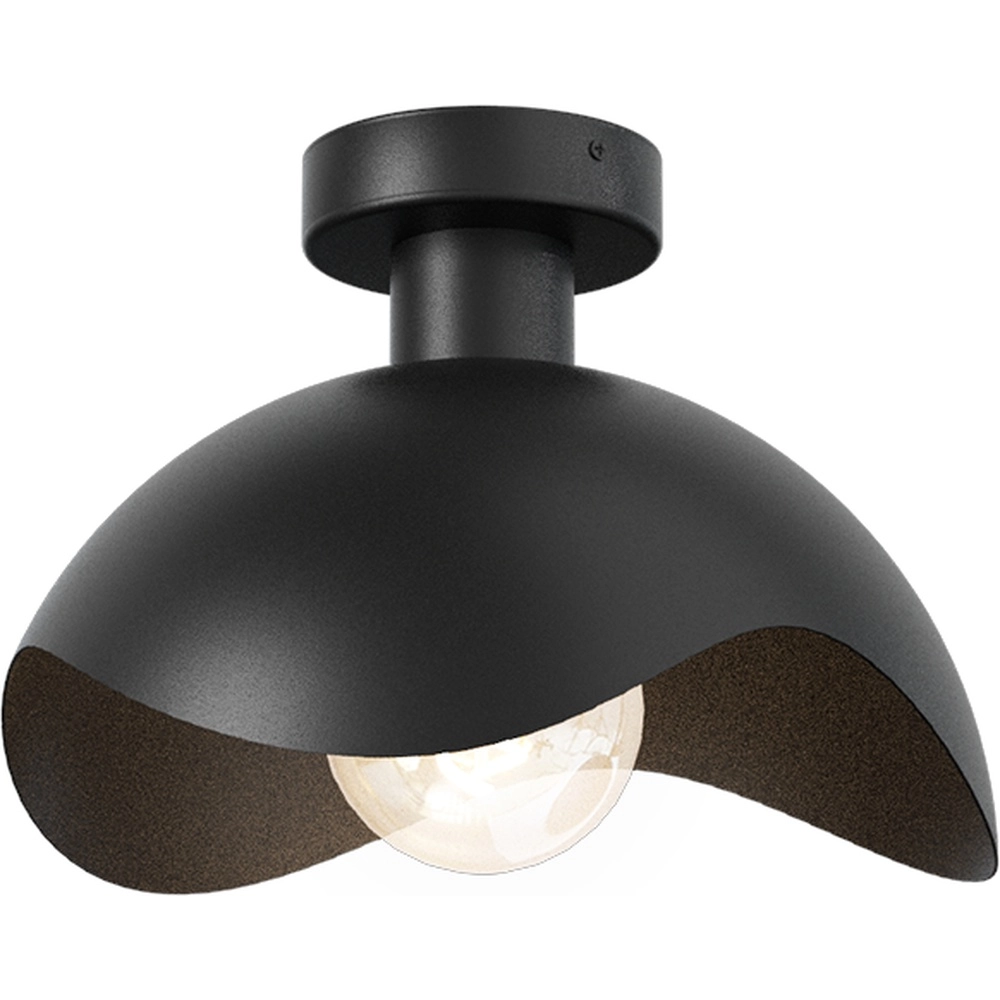 Design ceiling lamp Volta Ø 30cm - wavy - black