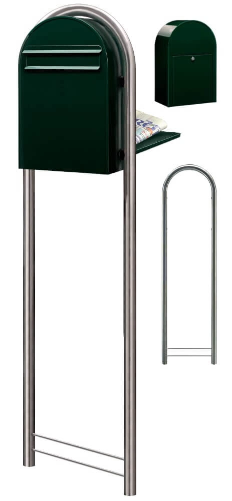 Mailbox Classic B 6064 Black and green Bobi 6417237006301