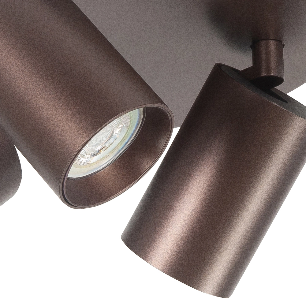 Surface-mounted spot Mila 3-light round chocolate Highlight 8718379050428