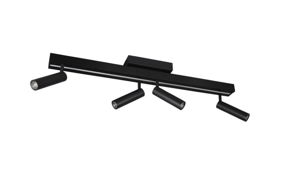 4-light LED spot Zeno black Trio 4017807622904