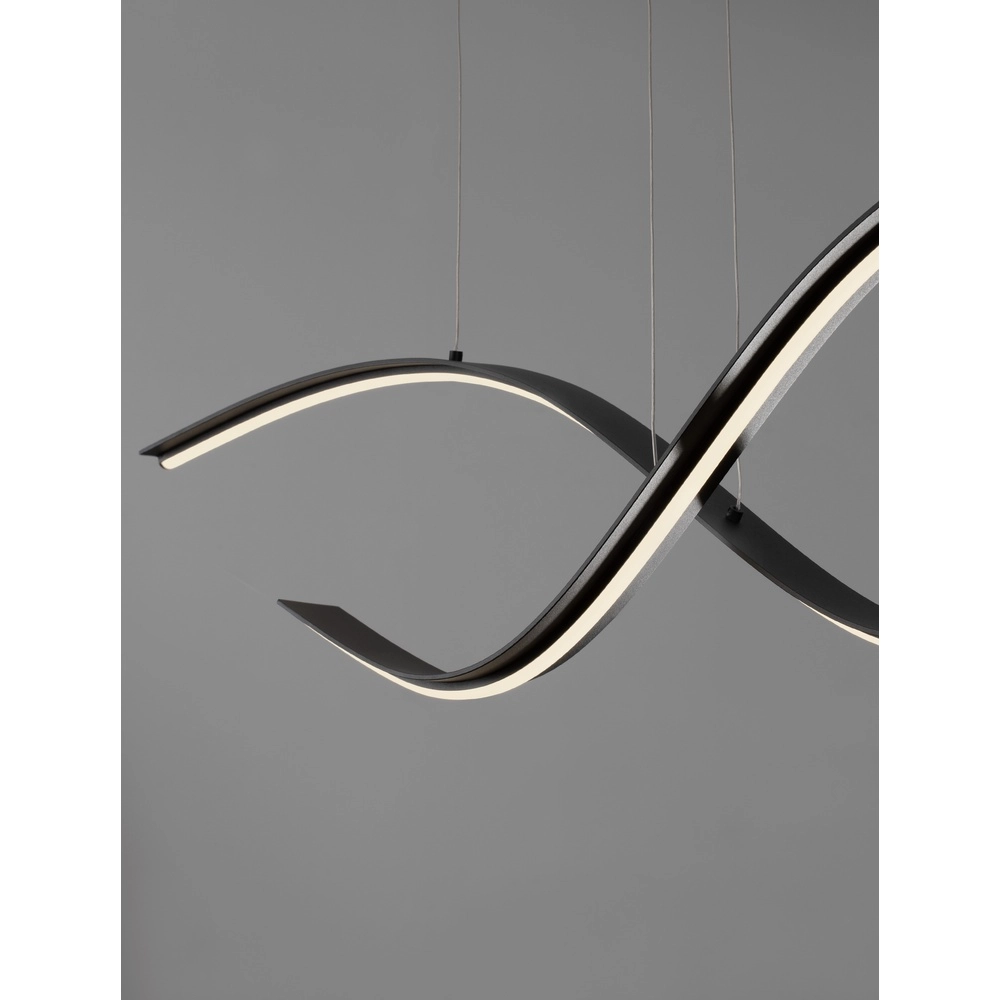 Hanging lamp curl Brio black Lyora 5212017479839