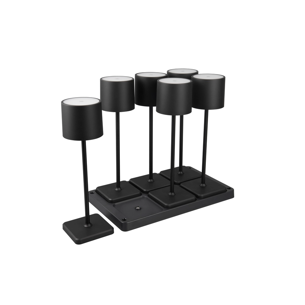 Set of 6 table lamps Fernandez black Trio 4017807601688