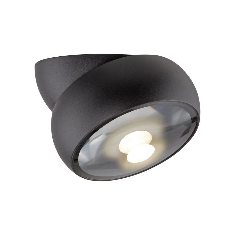 Black surface-mounted spotlight Pure Move Ø 11cm - Led Paul Neuhaus 4012248395745