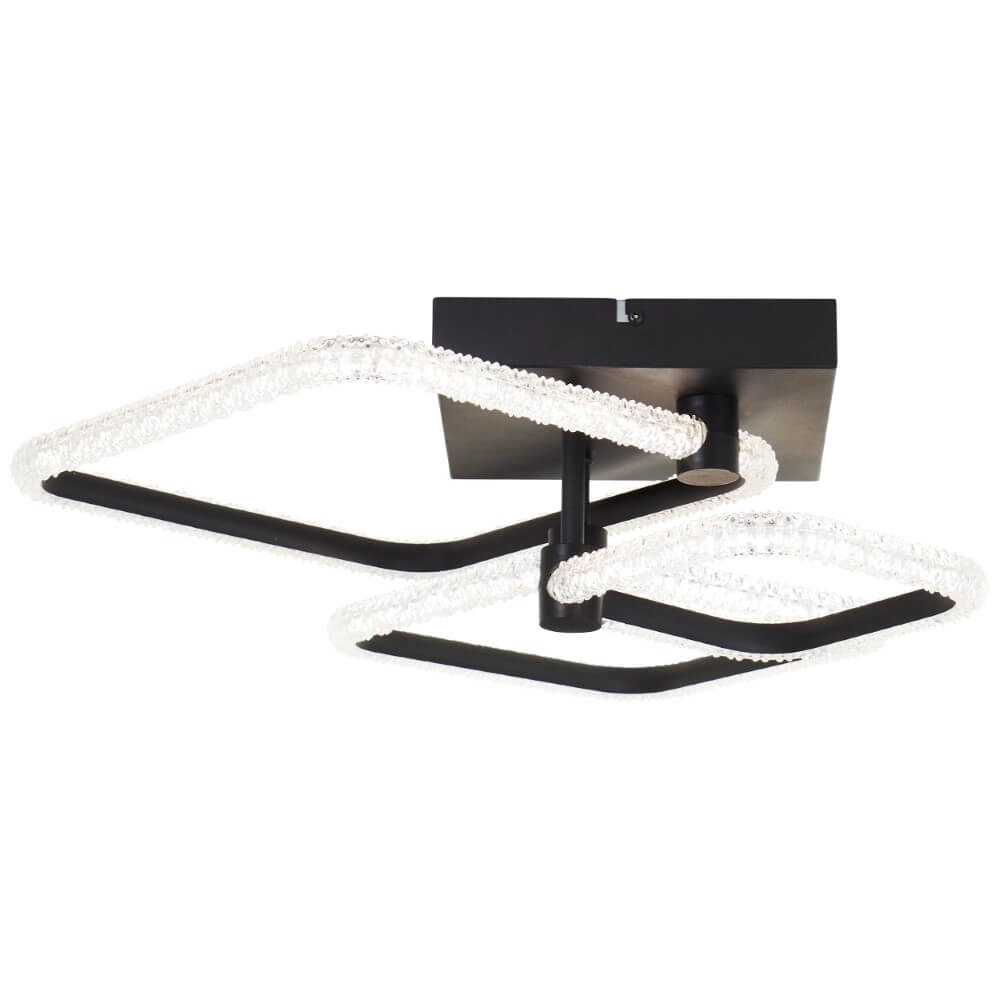 Square ceiling lamp Aydin black