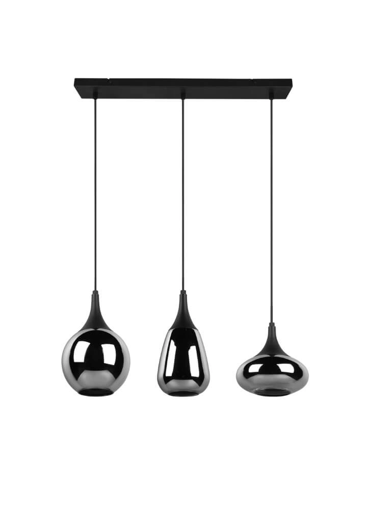 3-light hanging lamp Lumina with smoke glass Trio 4017807542271