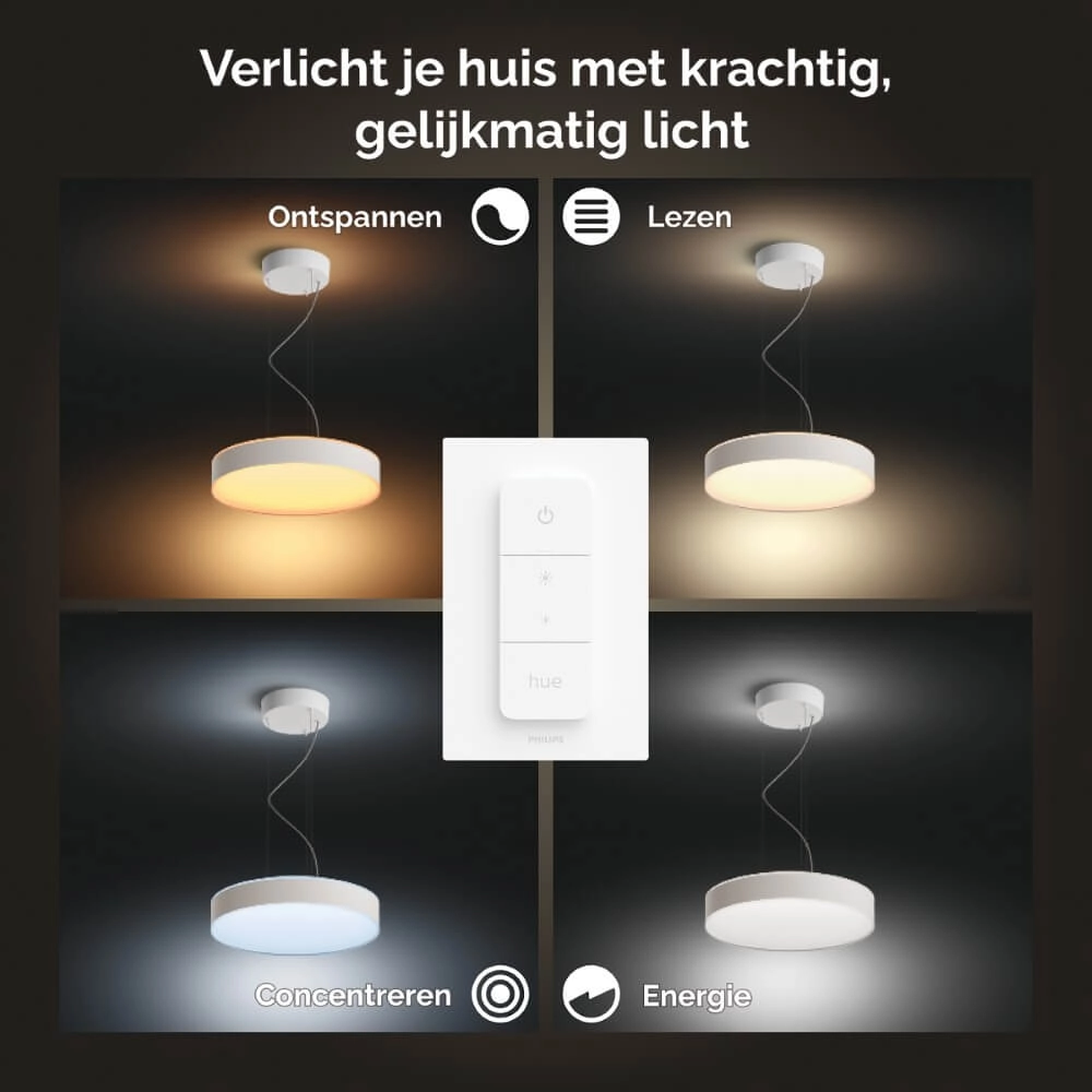 Hanging lamp Hue Enrave - White Ambiance Ø 42.5cm white Philips 8718696176573