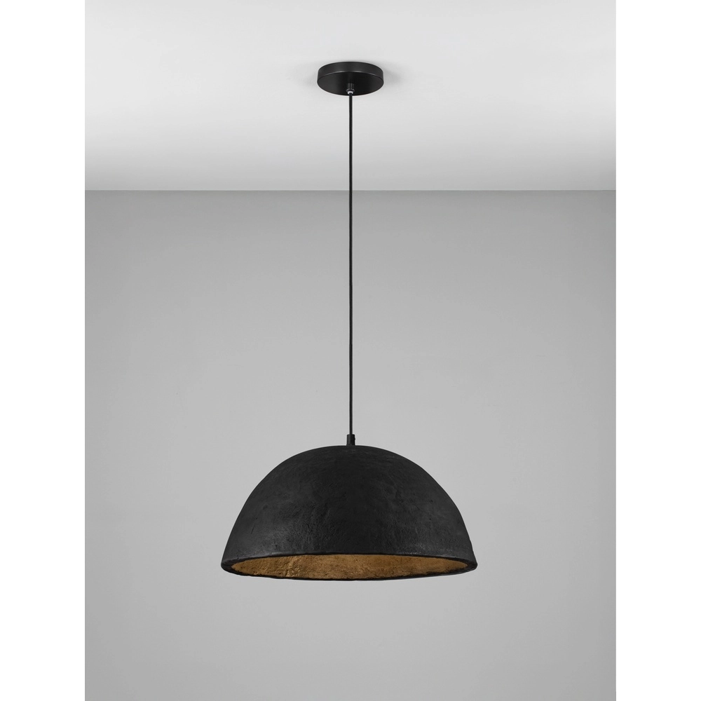 Black pendant lamp Talcum Ø 42cm