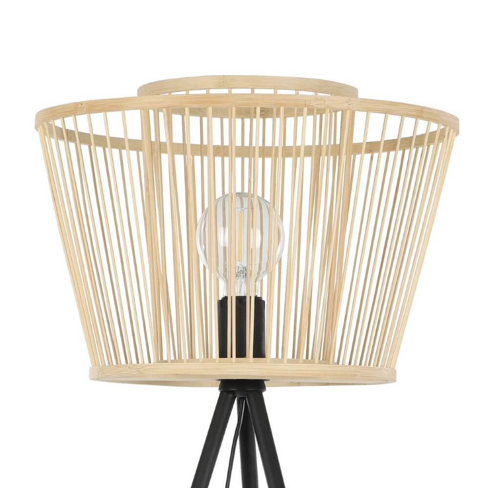 Wooden floor lamp Hykeham 129.5cm high Eglo 9002759438555