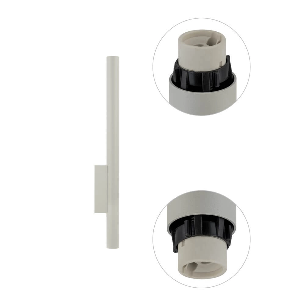 Light grey long wall spotlight Fourty XL up & down Lyora 5903139108928