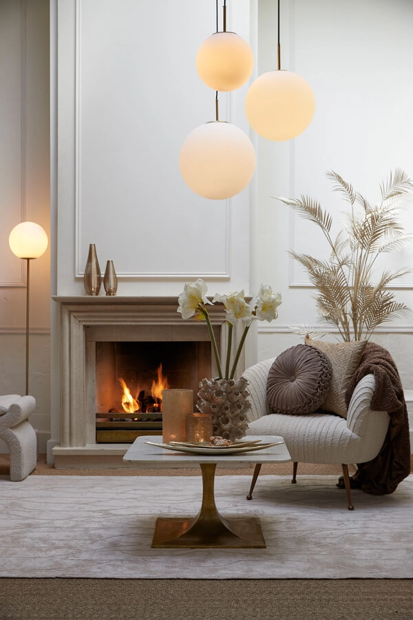 Unique floor lamp Medina white with gold Light & Living 8717807650889