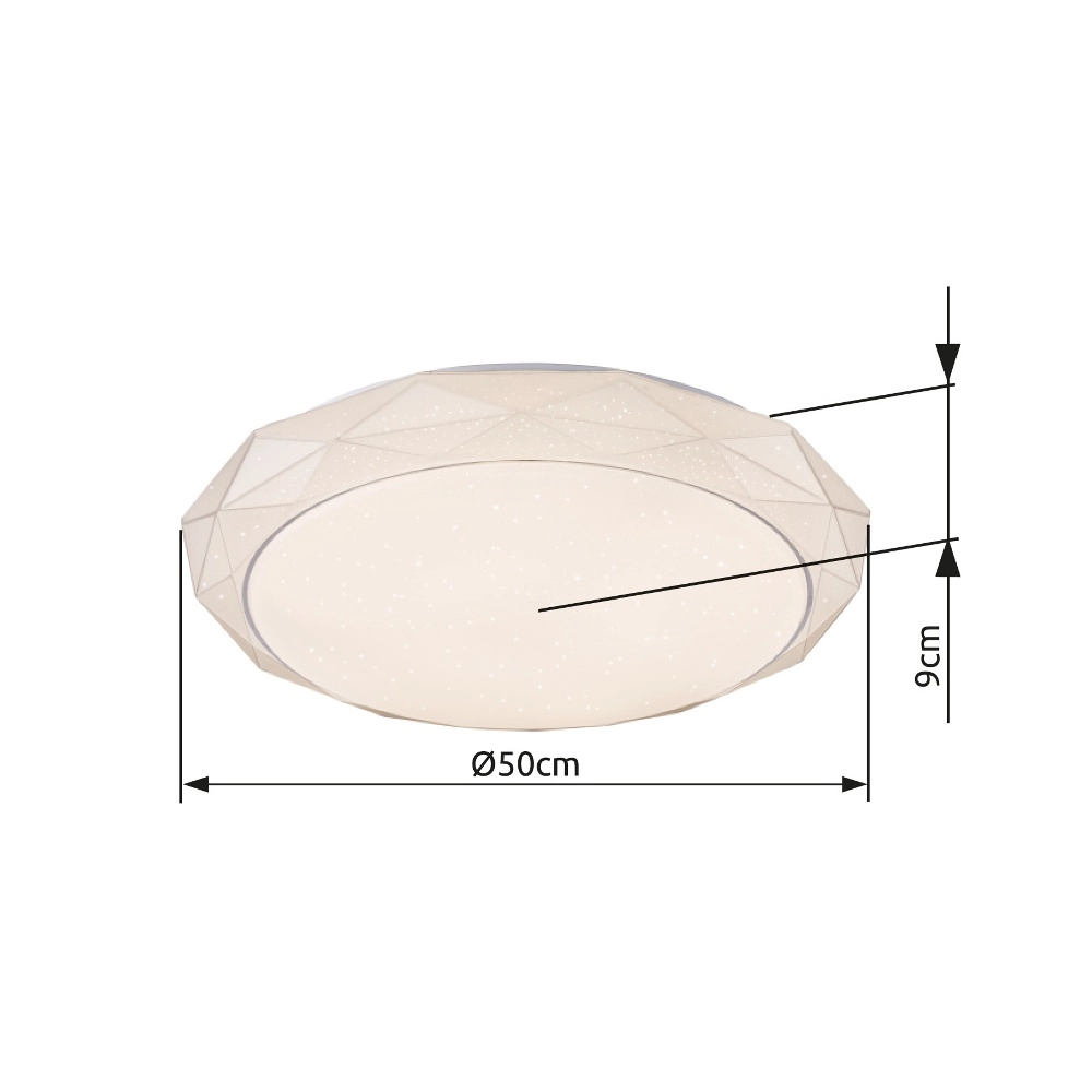 Design ceiling lamp Andi white Ø 50cm Globo 9007371383405