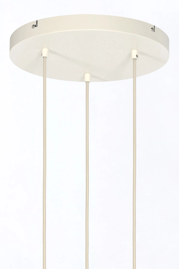 3-light pendant lamp Bisho cream design Ø 30cm Light & Living 8717807743307