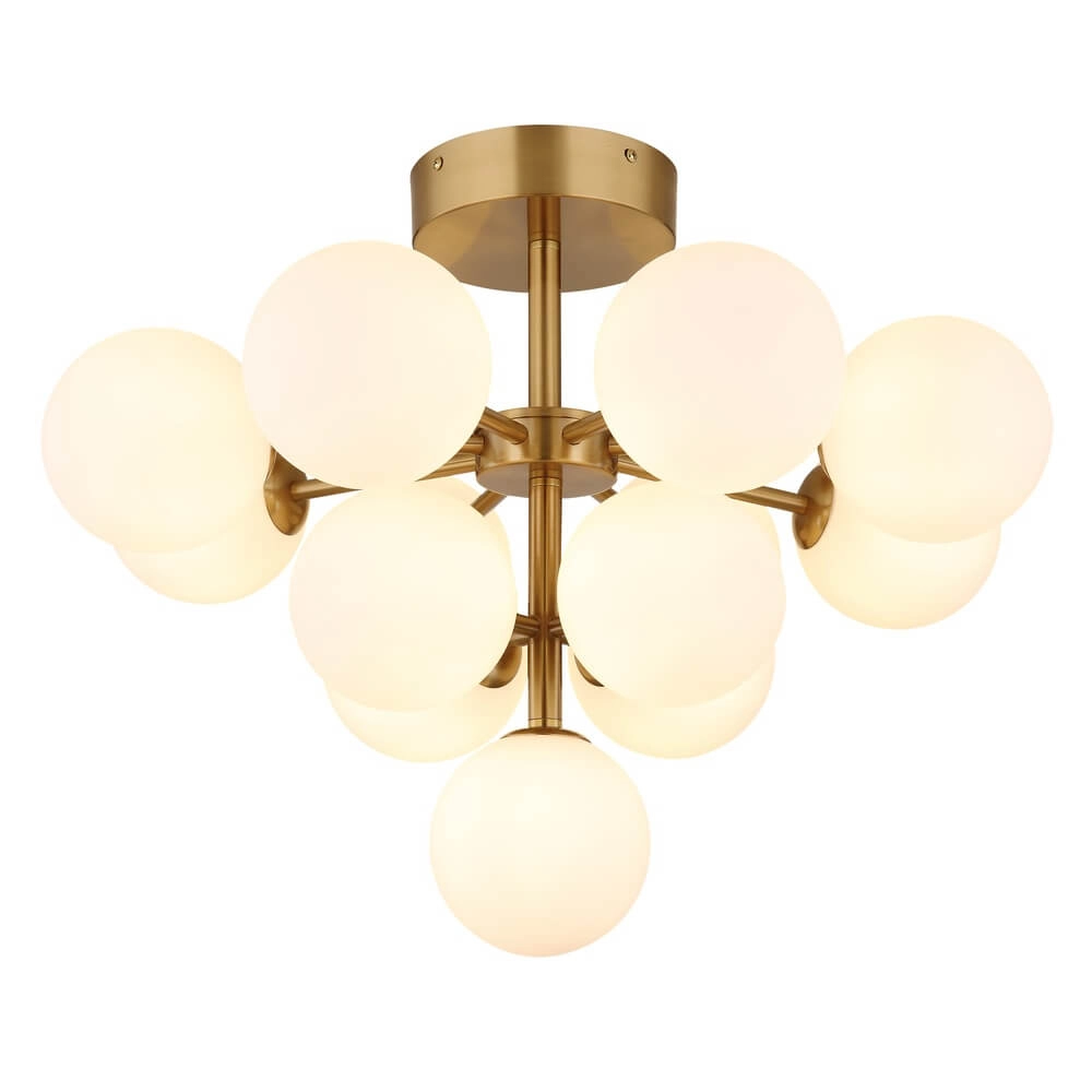 Golden ceiling lamp Grappy 13-light